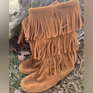Minnetonka Moccasins Fringed Boots